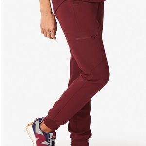 FIGS Burgundy Zamora Scrub Joggers - XS regular